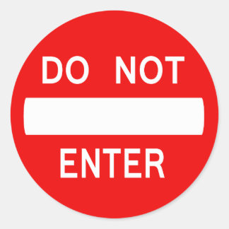 Sticker Rond Ne pas entrer de signe (Sticker)