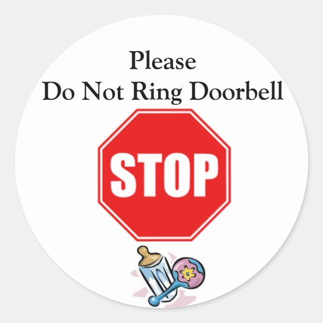 Sticker Rond Ne pas sélecteur de sonnette de porte à anneau (Devant)