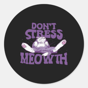 Sticker Rond Ne pas stresser la connaissance nationale du stres
