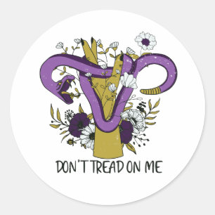 Sticker Rond Ne Pas Tourner Sur Moi Uterus
