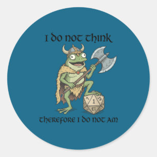 Sticker Rond Ne pensez donc pas que je suis un grenouille drôle
