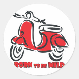 Sticker Rond Né pour être doux