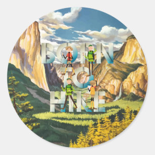 STICKER ROND NÉ POUR RANDONNER