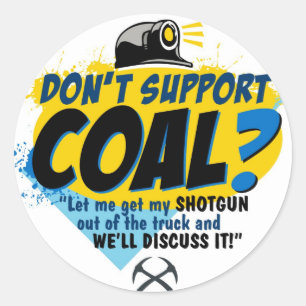 STICKER ROND NE SOUTIENS PAS LE CHARBON ?