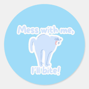 Sticker Rond Ne testez pas mes lois -