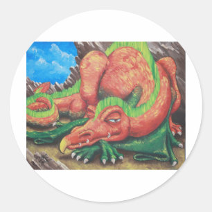 Sticker Rond Ne vous mêlez pas des affaires des dragons