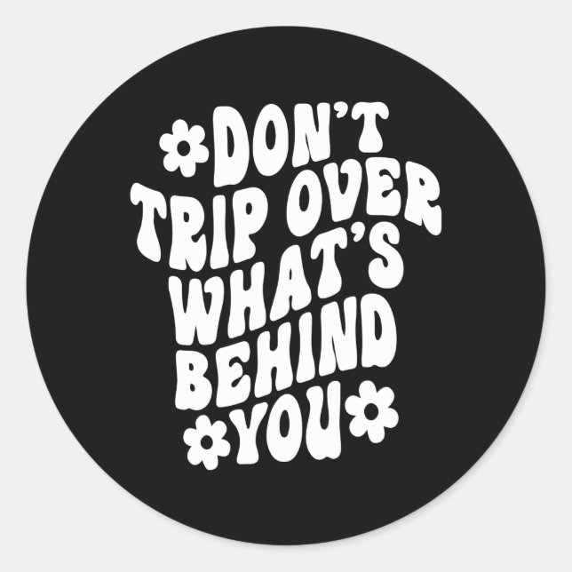 Sticker Rond Ne Voyagez Pas En Nous Derrière Vous Citez (Devant)
