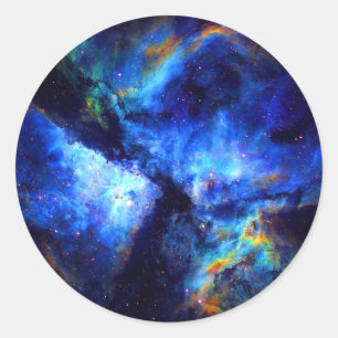 Sticker Rond nébuleuse exploration spatiale nasa astronomie