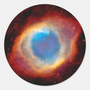 Sticker Rond Nébuleuse planétaire de l'Hélice NGC 7293 - L'Œil 