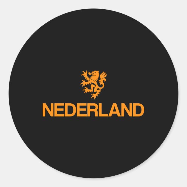 Sticker Rond Nederland Emblem Lion Pays-Bas (Devant)