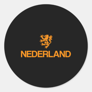 Sticker Rond Nederland Emblem Lion Pays-Bas
