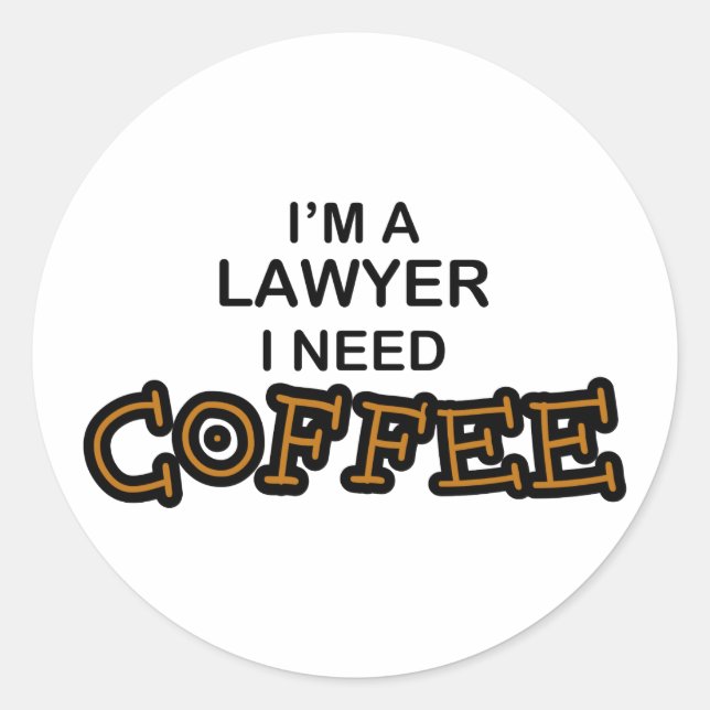 Sticker Rond Need Coffee - Avocat (Devant)