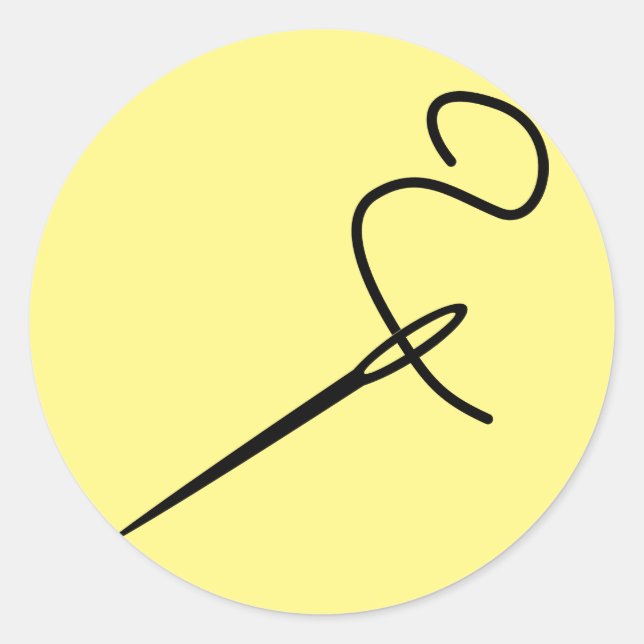 Sticker Rond needle sewing-thread-repair-Point (Devant)