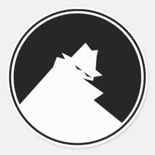 Sticker Rond Négatif de VOLEUR