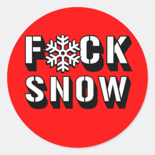 STICKER ROND NEIGE DE F