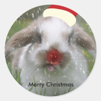 Sticker Rond neigeux, Joyeux Noël