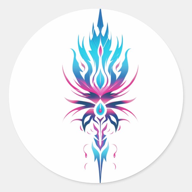 Sticker Rond Neo-Tribal Sigil (Devant)