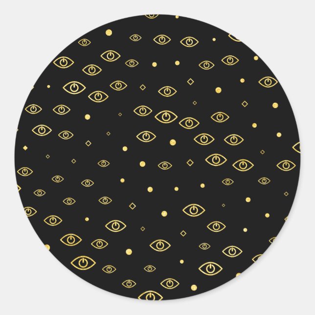 Sticker Rond Neolution Gold - Orphelin Noir (Devant)