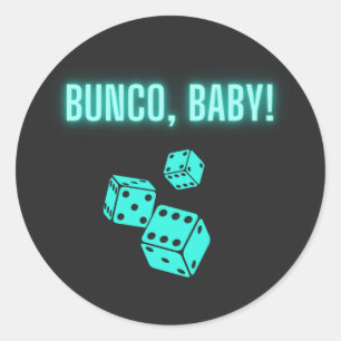 Sticker Rond Neon Aqua Bunco Baby