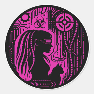 Sticker Rond Neon Dread Protocol