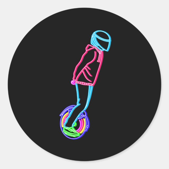 Sticker Rond Neon EUC Electric Unicycle Full Tilt (Devant)