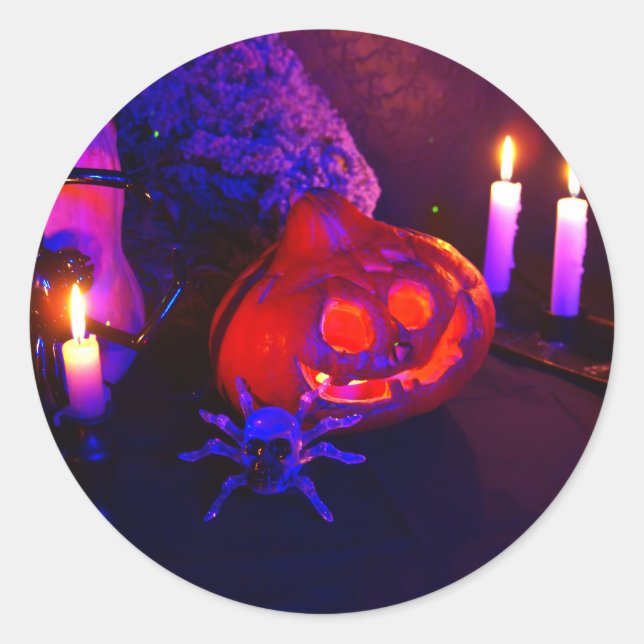 Sticker Rond Neon pumpkins (Devant)
