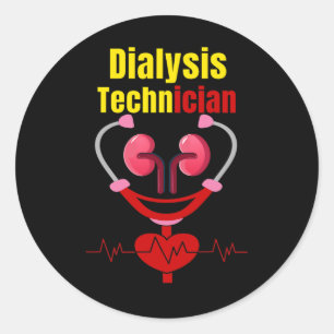 Sticker Rond Néphrologie de l'infirmière dialyse Maladie rénale