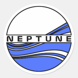 STICKER ROND NÉPTUNE PLANÈTE