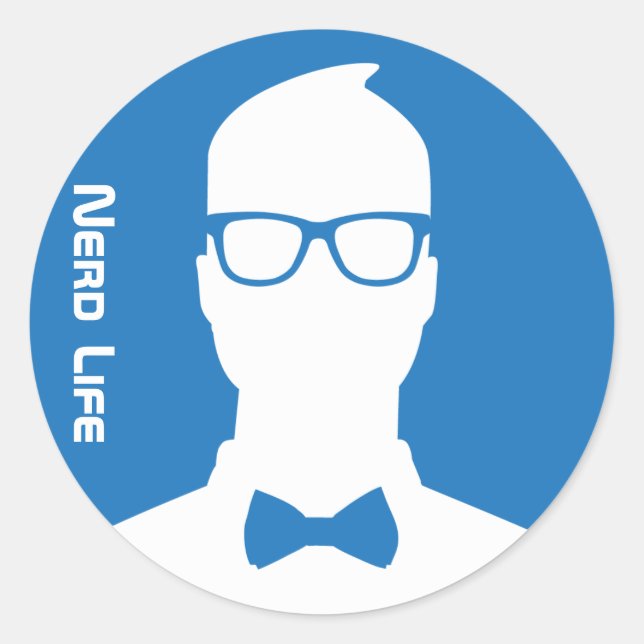 Sticker Rond Nerd (Devant)