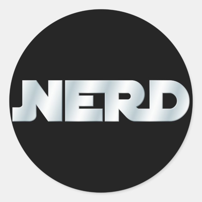 Sticker Rond Nerd (Devant)