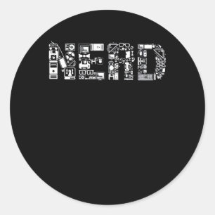 STICKER ROND NERD