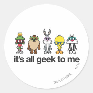 Sticker Rond Nerds LOONEY TUNES™ - Tous Geeks