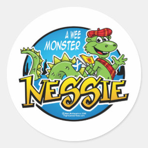 Sticker Rond Nessie : Un monstre petit
