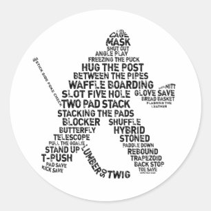 Sticker Rond Netminder d'hockey