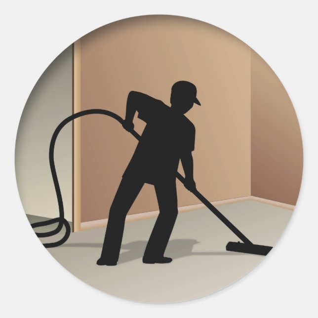 Sticker Rond Nettoyage de tapis (Devant)