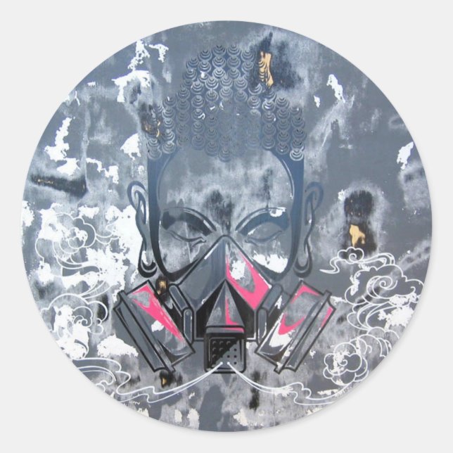 Sticker Rond Nettoyage urbain (Devant)