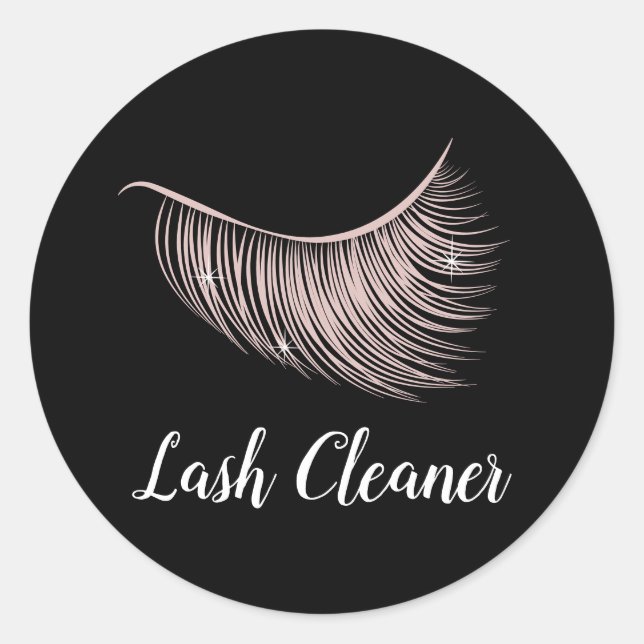 Sticker Rond Nettoyeur à lash rose Gold Eyelash (Devant)