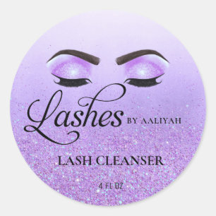 Sticker Rond Nettoyeur de bain de Parties scintillant de glam v