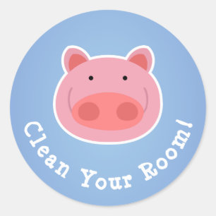 Sticker Rond Nettoyez Votre Chambre !