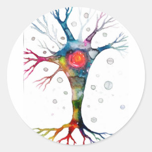 Sticker Rond neurone pyramidal dans le néocortex