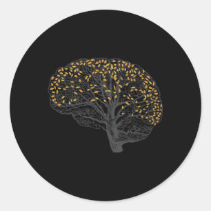 Sticker Rond Neurons Cerveau