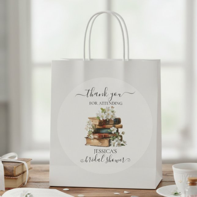 Sticker Rond New Chapter Begins Book Bridal Shower  (Créateur téléchargé)