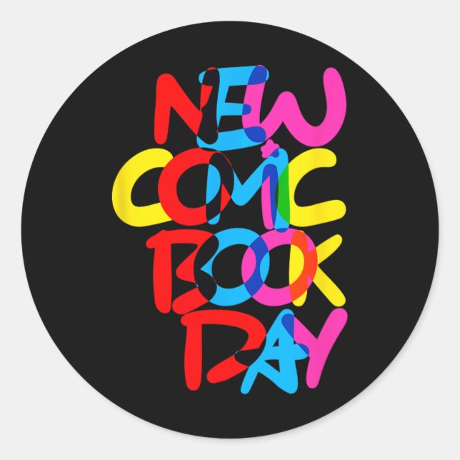 Sticker Rond New Comic Book Day (overlap)  (Devant)