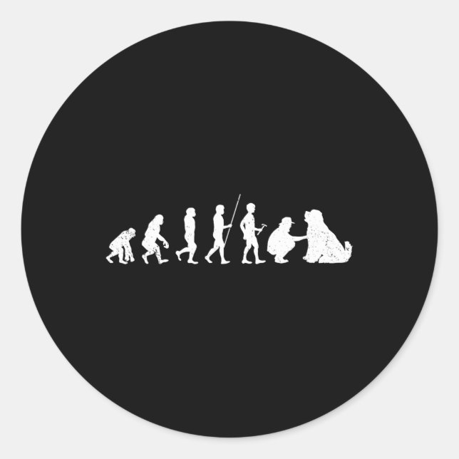 Sticker Rond New Foundland Shirt Men Women New Foundland Dog Mo (Devant)