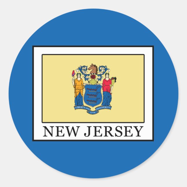 Sticker Rond New Jersey (Devant)