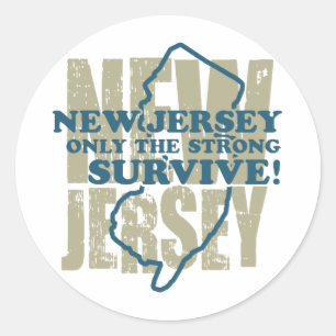 Sticker Rond New Jersey