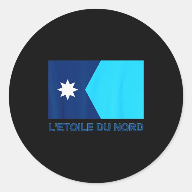 Sticker Rond New Minnesota State Flag Mn Star Of The North 2024 (Devant)