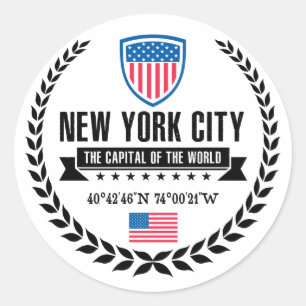 Sticker Rond New York