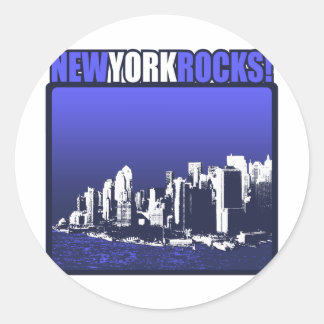Sticker Rond New York Rocks !