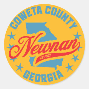Sticker Rond Newnan, Géorgie